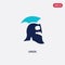 Two color greek vector icon from history concept. isolated blue greek vector sign symbol can be use for web, mobile and logo. eps