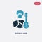 Two color guitar player vector icon from professions & jobs concept. isolated blue guitar player vector sign symbol can be use for