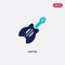 Two color guitar vector icon from brazilia concept. isolated blue guitar vector sign symbol can be use for web, mobile and logo.