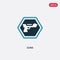 Two color guns vector icon from signs concept. isolated blue guns vector sign symbol can be use for web, mobile and logo. eps 10