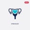 Two color gynecology vector icon from health and medical concept. isolated blue gynecology vector sign symbol can be use for web,