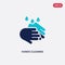 Two color hands cleaning vector icon from cleaning concept. isolated blue hands cleaning vector sign symbol can be use for web,