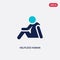 Two color helpless human vector icon from feelings concept. isolated blue helpless human vector sign symbol can be use for web,