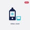 Two color herbal liquor vector icon from drinks concept. isolated blue herbal liquor vector sign symbol can be use for web, mobile