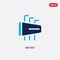 Two color hex key vector icon from construction concept. isolated blue hex key vector sign symbol can be use for web, mobile and