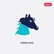 Two color horse head vector icon from culture concept. isolated blue horse head vector sign symbol can be use for web, mobile and