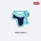 Two color horse saddle vector icon from desert concept. isolated blue horse saddle vector sign symbol can be use for web, mobile