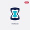 Two color hourglass vector icon from customer service concept. isolated blue hourglass vector sign symbol can be use for web,