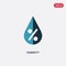 Two color humidity vector icon from meteorology concept. isolated blue humidity vector sign symbol can be use for web, mobile and