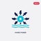 Two color hydro power vector icon from ecology concept. isolated blue hydro power vector sign symbol can be use for web, mobile