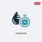 Two color hygrometer vector icon from sauna concept. isolated blue hygrometer vector sign symbol can be use for web, mobile and