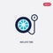 Two color inflate tire vector icon from general-1 concept. isolated blue inflate tire vector sign symbol can be use for web,