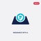 Two color insurance with a button vector icon from general concept. isolated blue insurance with a button vector sign symbol can