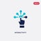 Two color interactivity vector icon from augmented reality concept. isolated blue interactivity vector sign symbol can be use for