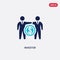 Two color investor vector icon from crowdfunding concept. isolated blue investor vector sign symbol can be use for web, mobile and