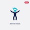 Two color irritated human vector icon from feelings concept. isolated blue irritated human vector sign symbol can be use for web,