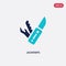 Two color jackknife vector icon from construction and tools concept. isolated blue jackknife vector sign symbol can be use for web