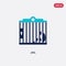 Two color jail vector icon from wild west concept. isolated blue jail vector sign symbol can be use for web, mobile and logo. eps