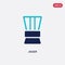 Two color jigger vector icon from drinks concept. isolated blue jigger vector sign symbol can be use for web, mobile and logo. eps