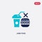 Two color junk food vector icon from food concept. isolated blue junk food vector sign symbol can be use for web, mobile and logo