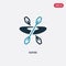 Two color kayak vector icon from nautical concept. isolated blue kayak vector sign symbol can be use for web, mobile and logo. eps