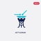 Two color kettledrum vector icon from desert concept. isolated blue kettledrum vector sign symbol can be use for web, mobile and