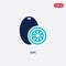 Two color kiwi vector icon from fruits concept. isolated blue kiwi vector sign symbol can be use for web, mobile and logo. eps 10