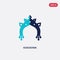 Two color kokoshnik vector icon from culture concept. isolated blue kokoshnik vector sign symbol can be use for web, mobile and