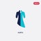 Two color kurta vector icon from clothes concept. isolated blue kurta vector sign symbol can be use for web, mobile and logo. eps