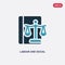 Two color labour and social law vector icon from law and justice concept. isolated blue labour and social law vector sign symbol