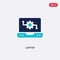 Two color laptop vector icon from artificial intelligence concept. isolated blue laptop vector sign symbol can be use for web,