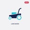 Two color lawn mower vector icon from cleaning concept. isolated blue lawn mower vector sign symbol can be use for web, mobile and