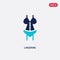 Two color lingerine vector icon from fashion concept. isolated blue lingerine vector sign symbol can be use for web, mobile and