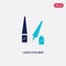 Two color liquid eyeliner vector icon from fashion concept. isolated blue liquid eyeliner vector sign symbol can be use for web,