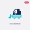 Two color little snowplow vector icon from construction concept. isolated blue little snowplow vector sign symbol can be use for