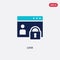 Two color lock vector icon from gdpr concept. isolated blue lock vector sign symbol can be use for web, mobile and logo. eps 10