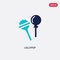 Two color lollypop vector icon from food concept. isolated blue lollypop vector sign symbol can be use for web, mobile and logo.