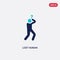 Two color lost human vector icon from feelings concept. isolated blue lost human vector sign symbol can be use for web, mobile and