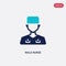 Two color male nurse vector icon from dentist concept. isolated blue male nurse vector sign symbol can be use for web, mobile and