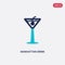 Two color manhattan drink vector icon from drinks concept. isolated blue manhattan drink vector sign symbol can be use for web,