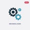 Two color mechanical gears vector icon from other concept. isolated blue mechanical gears vector sign symbol can be use for web,