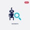 Two color microbots vector icon from artificial intellegence concept. isolated blue microbots vector sign symbol can be use for