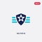 Two color militar in vector icon from army and war concept. isolated blue militar in vector sign symbol can be use for web, mobile