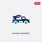 Two color military transport vector icon from army concept. isolated blue military transport vector sign symbol can be use for web