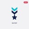 Two color military vector icon from army concept. isolated blue military vector sign symbol can be use for web, mobile and logo.