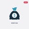 Two color money bag vector icon from strategy concept. isolated blue money bag vector sign symbol can be use for web, mobile and