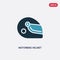 Two color motorbike helmet vector icon from security concept. isolated blue motorbike helmet vector sign symbol can be use for web