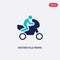 two color motorcycle riding vector icon from activity and hobbies concept. isolated blue motorcycle riding vector sign symbol can