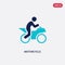 two color motorcycle vector icon from activities concept. isolated blue motorcycle vector sign symbol can be use for web, mobile