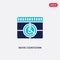 Two color movie countdown vector icon from cinema concept. isolated blue movie countdown vector sign symbol can be use for web,